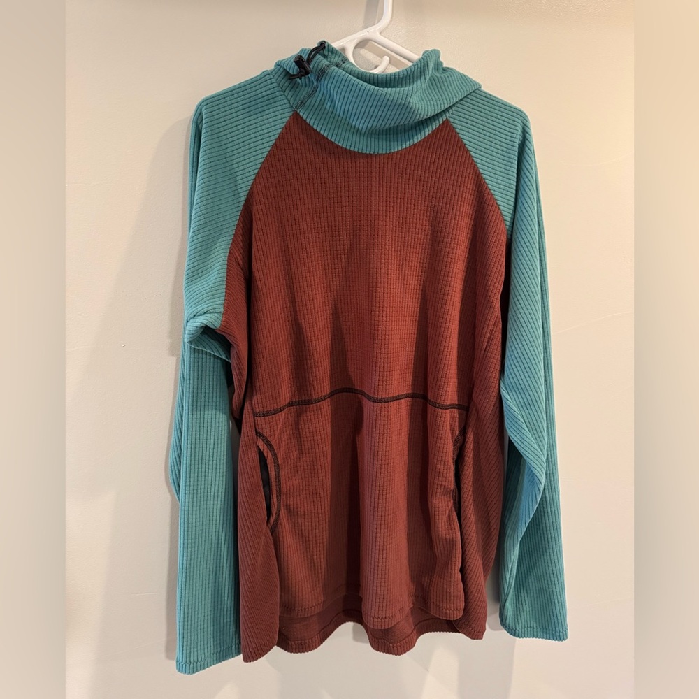 Melenzana Hoodie in Teal and Brown *NEW*